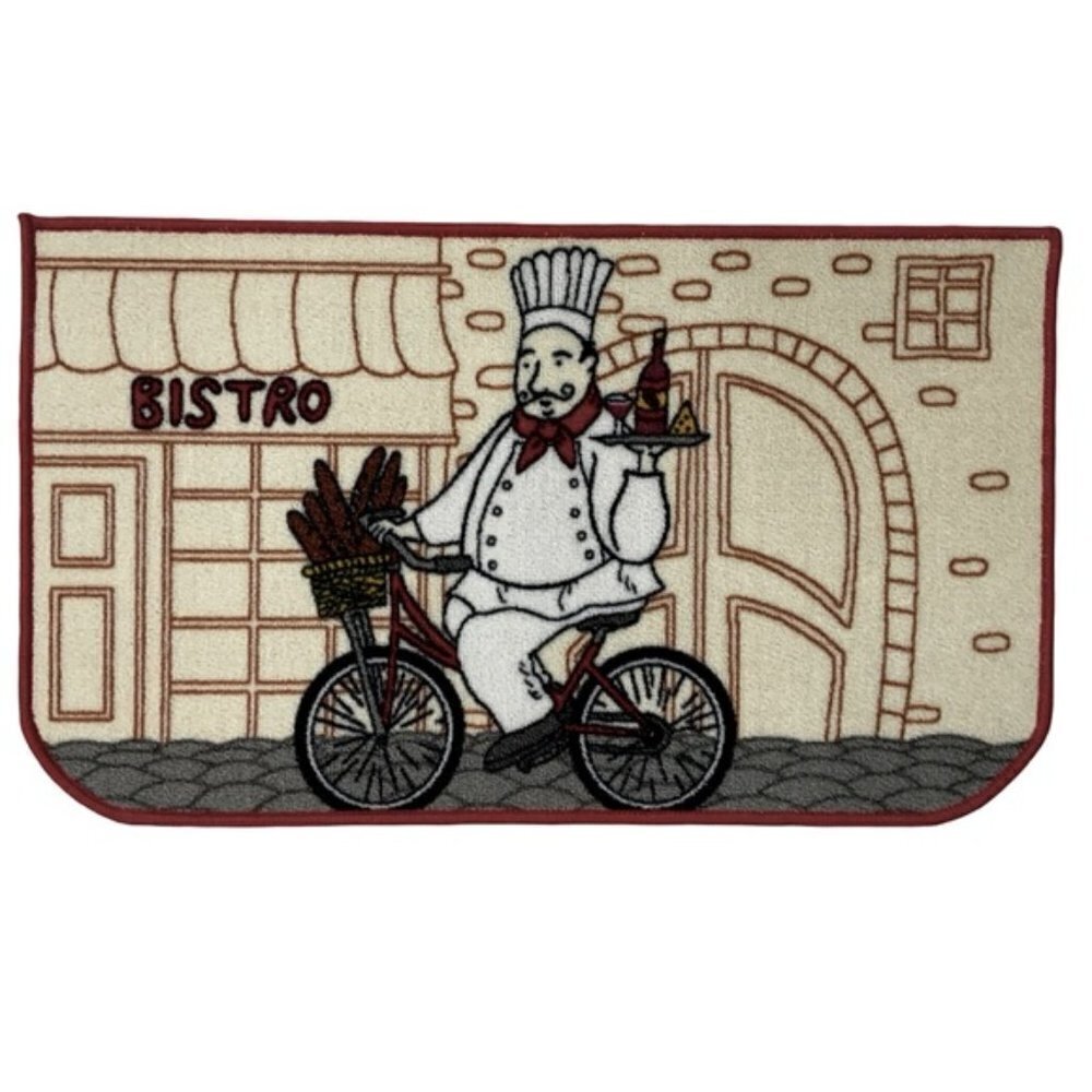 Better Home Chef Bistro Mat Printed Rug Machine Wash Rectangle 18”X30” NEW